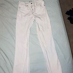 White wide leg jeans